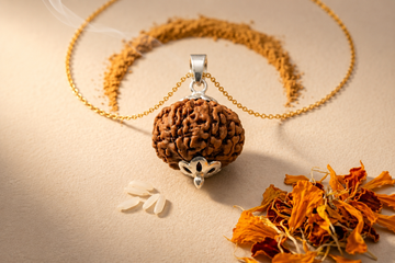 <img src="9-mukhi-rudraksha.jpg" alt="Original 9 Mukhi Rudraksha with Silver Pendant and Golden Chain">