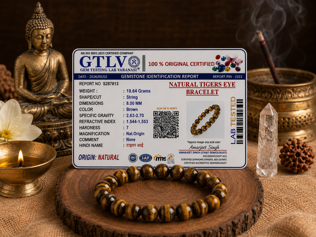 Natural Tiger Eye Bracelet for Confidence, Focus & Protection