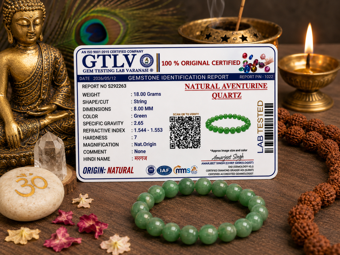 Green Aventurine Crystal Bracelet for Positivity & Emotional Balance