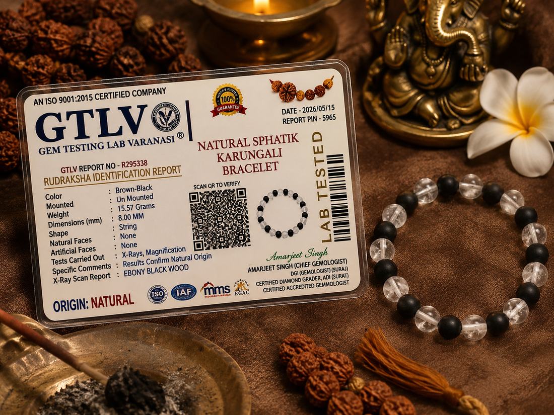 Original Sphatik Karungali Bracelet 8MM for Protection, Balance & Positivity