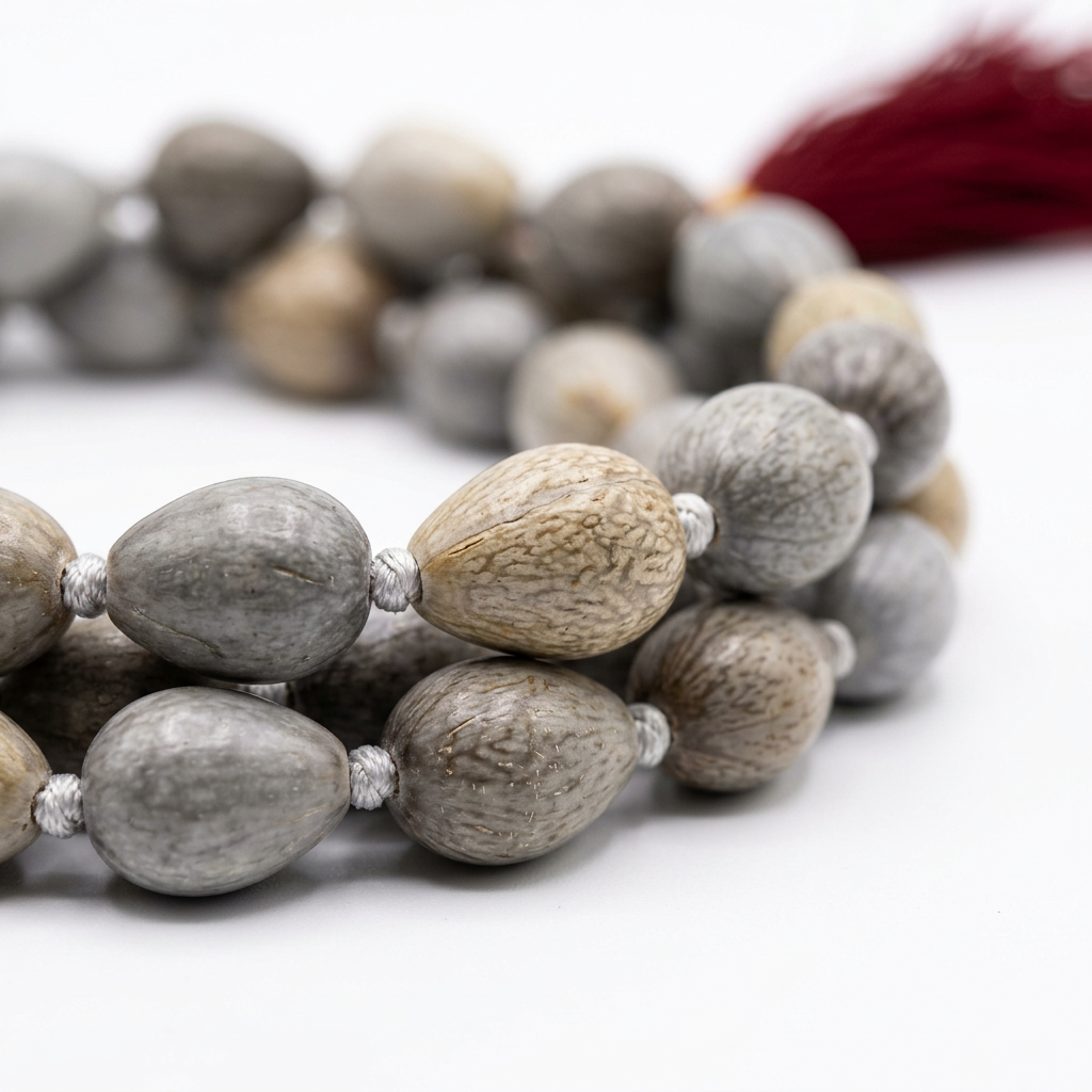 Vyjayanti Mala 108 Beads Natural Sacred Seed Meditation Necklace for Peace & Focus