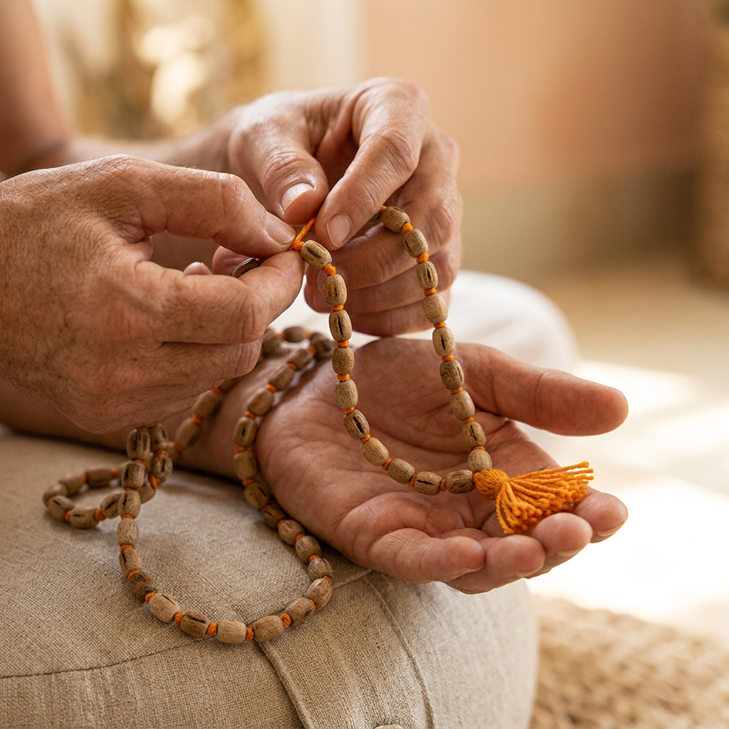 Pure Small Tulsi Mala 108 Beads for Meditation & Daily Japa Chanting
