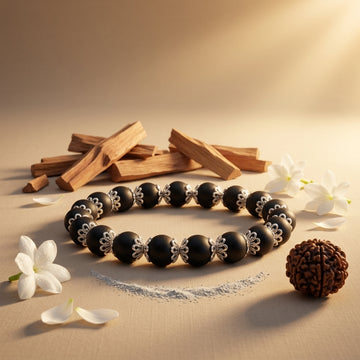 Natural Karungali Bracelet 8MM-Original Ebony Black Wood Beads Bracelet for Men & Women