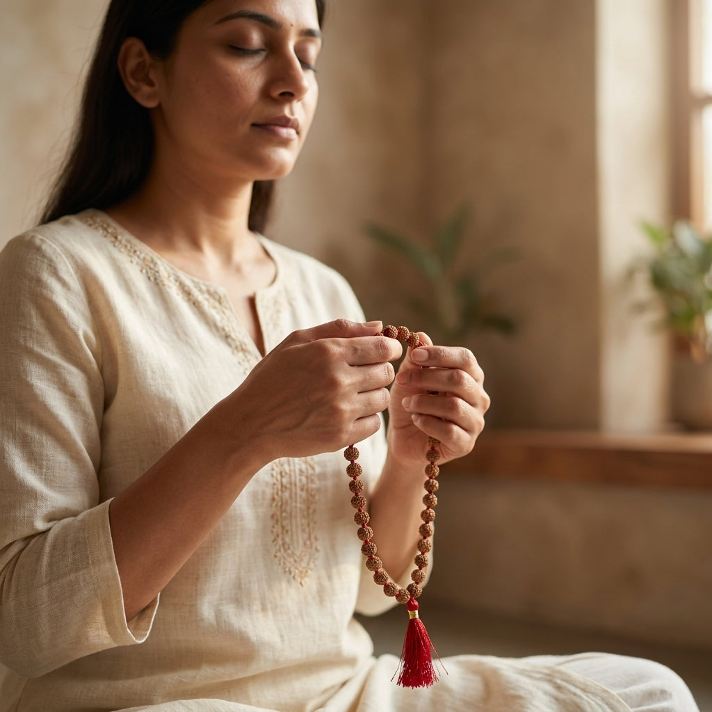 Premium 5 Mukhi Rudraksha Mala 6MM