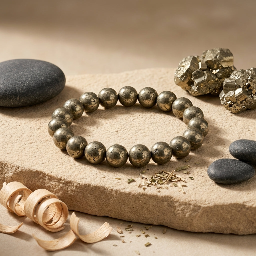 Natural Golden Hematite Bracelet 8MM-Elegant Stone Bead Bracelet for Men & Women