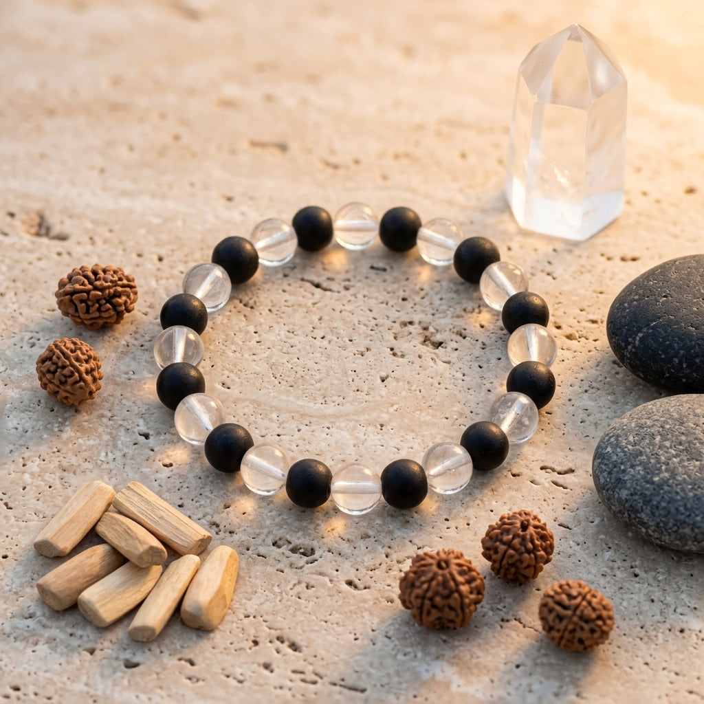 Original Sphatik Karungali Bracelet 8MM for Protection, Balance & Positivity