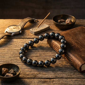 Natural Silver Hematite Bracelet-Elegant Stone for Grounding & Protection
