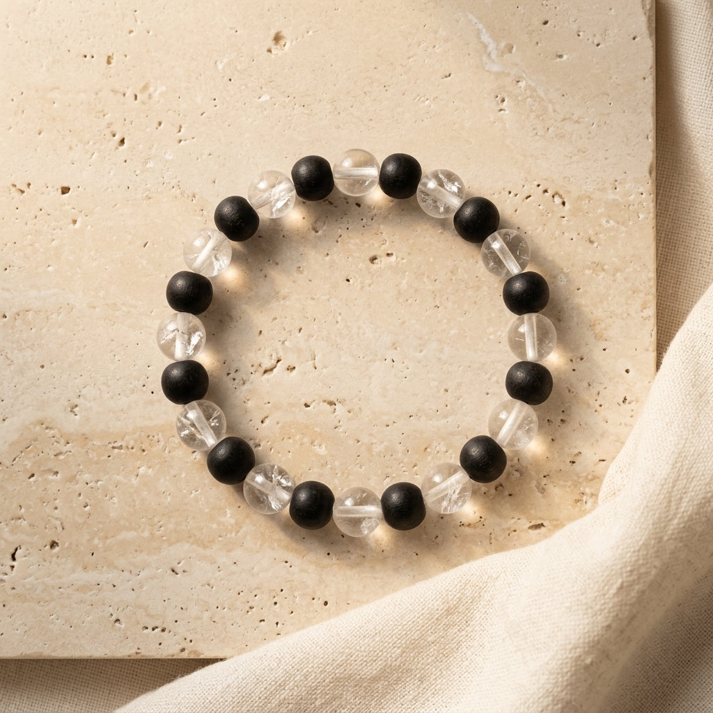 Original Sphatik Karungali Bracelet 8MM for Protection, Balance & Positivity