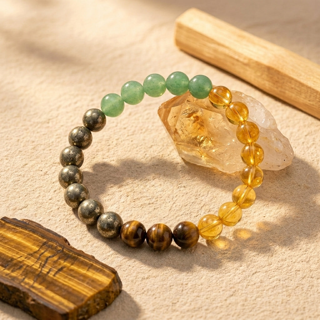 Money Magnet Bracelet 8MM-Stylish Crystal Bead Bracelet for Men & Women
