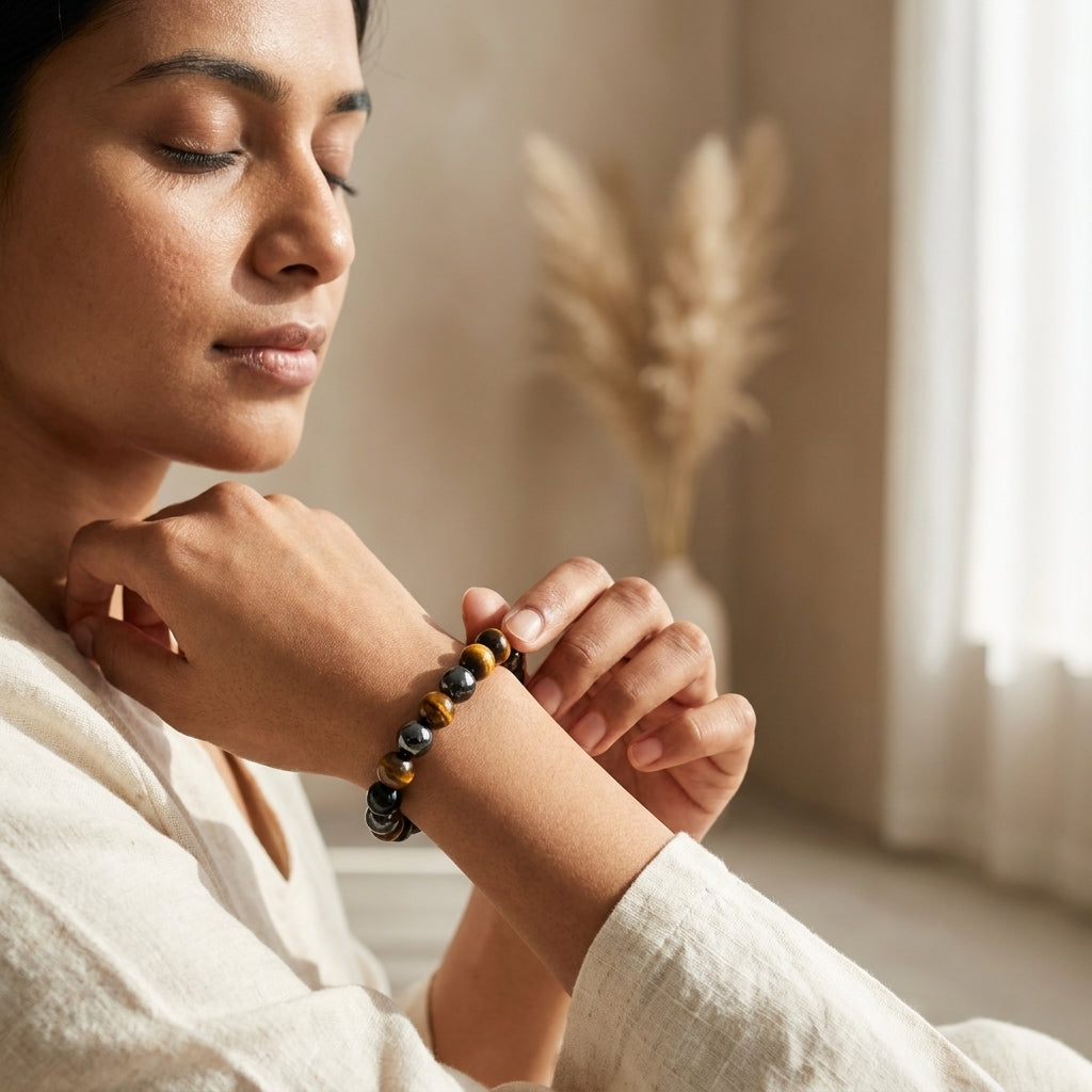 Natural Triple Protection Bracelet-Shield of Strength, Balance & Positive Energy