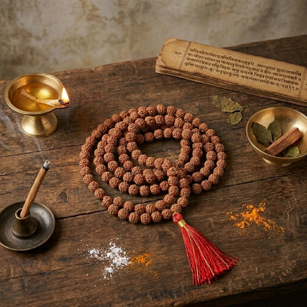 Premium 5 Mukhi Rudraksha Mala 6MM