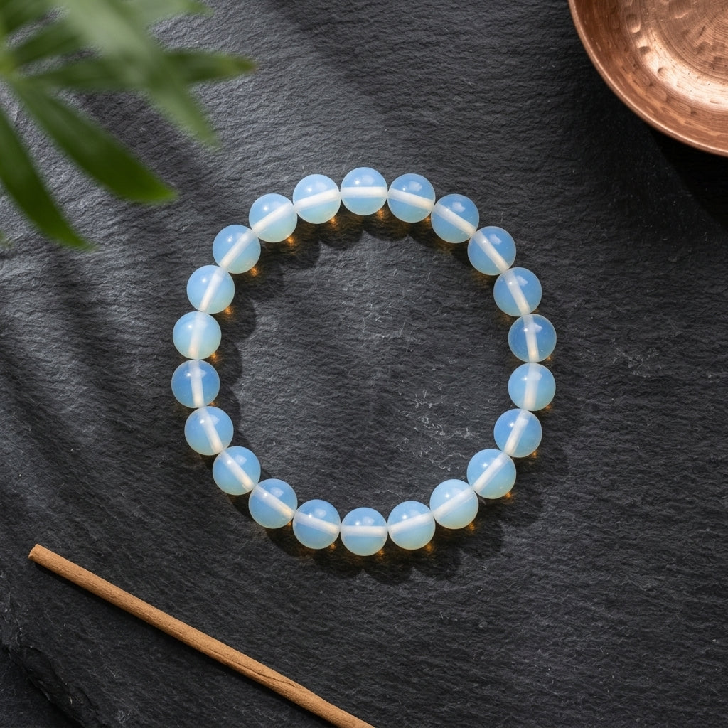 Natural Opalite Bracelet 8MM-Elegant Crystal Bead Bracelet for Men & Women