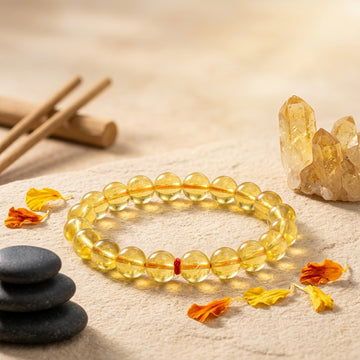 Premium Citrine Quartz Bracelet 8MM-Natural Gemstone Bracelet for Men & Women