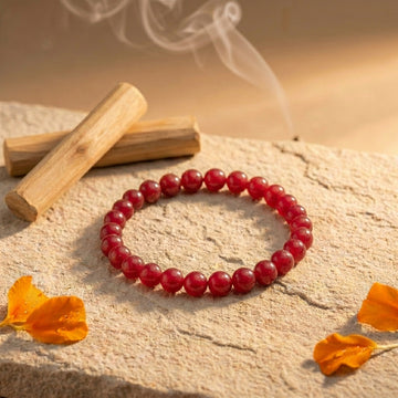 Natural Red Haqiq Bracelet-Attract Good Luck, Confidence & Inner Balance