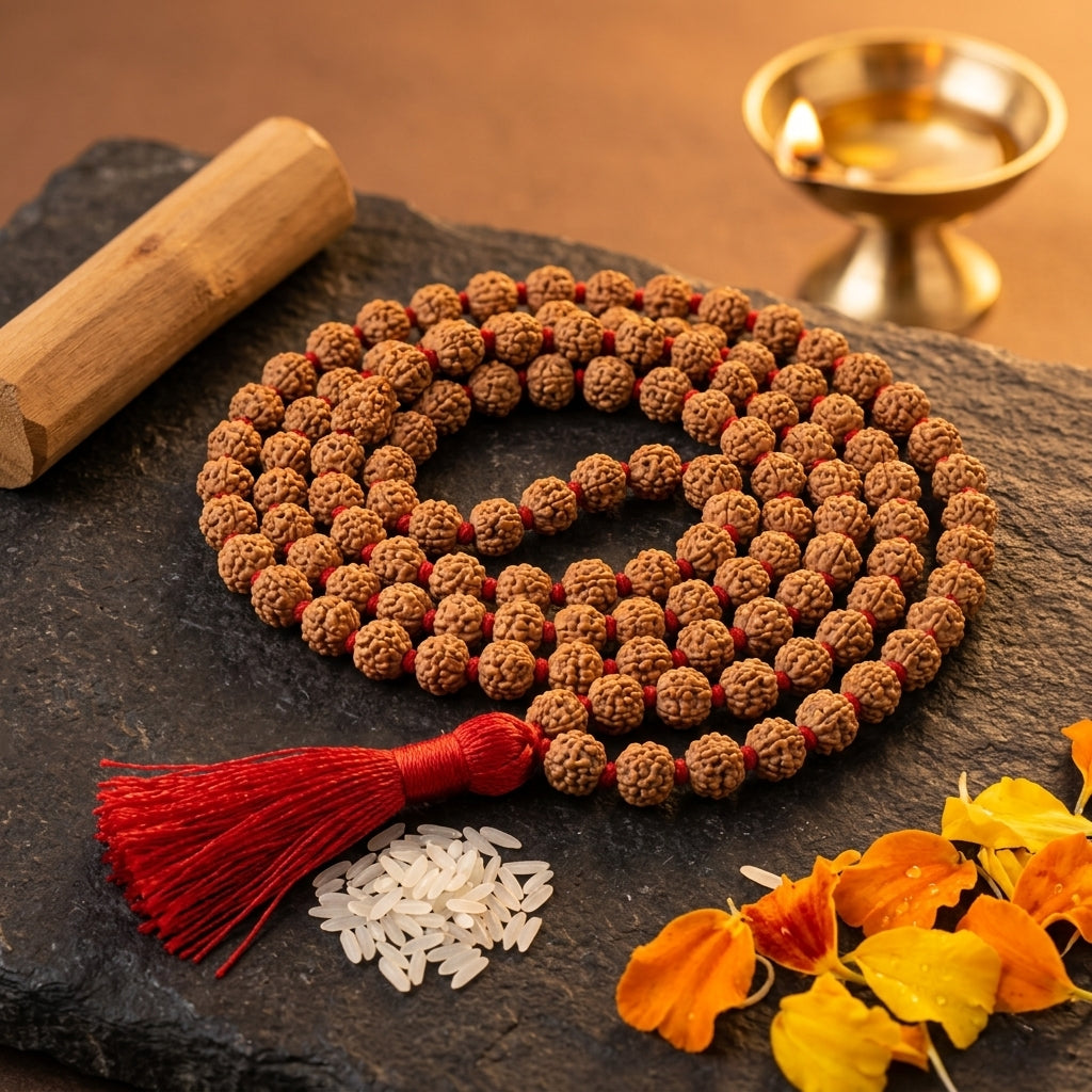 Authentic 5 Mukhi Rudraksha Mala 5MM