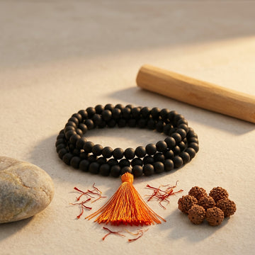 Premium Karungali Mala 108 Beads (8MM) – Natural Ebony Wood Prayer Necklace for Men & Women