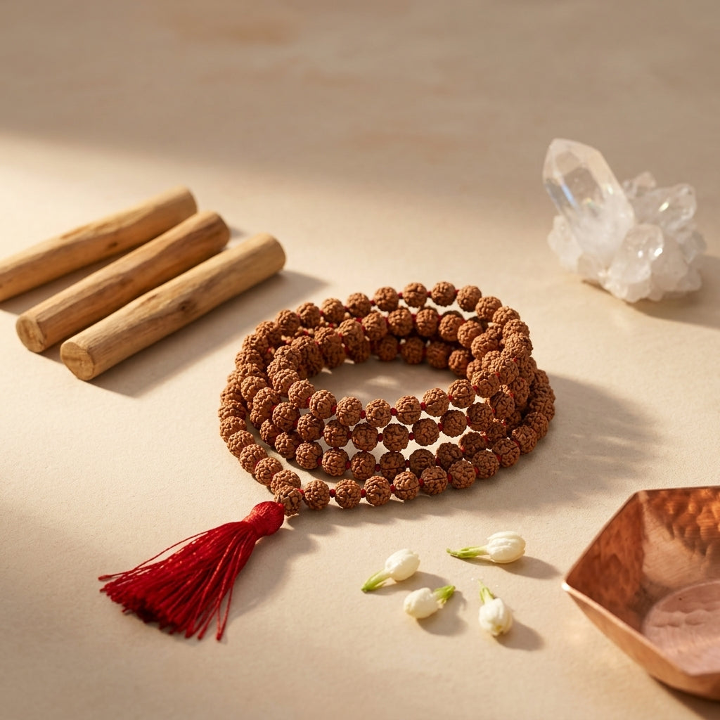 Premium 5 Mukhi Rudraksha Mala 6MM