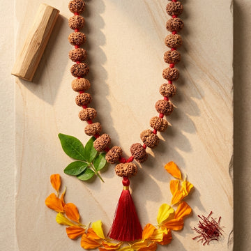 Original Nepal Flat Rudraksha 33 Beads Mala